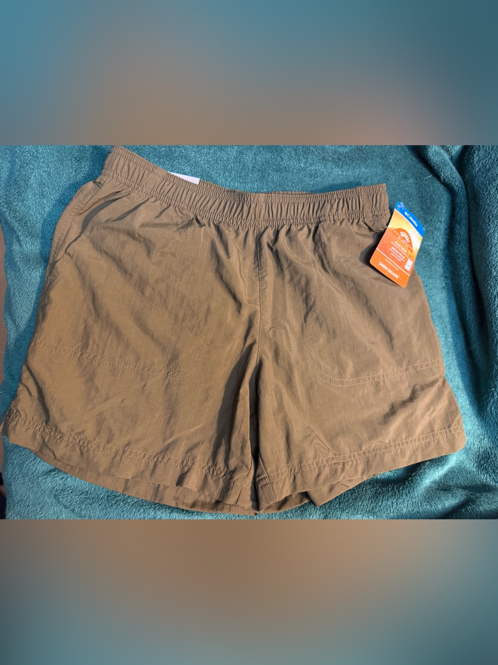 Columbia Women's Brown Elastic-Waist Athletic Shorts